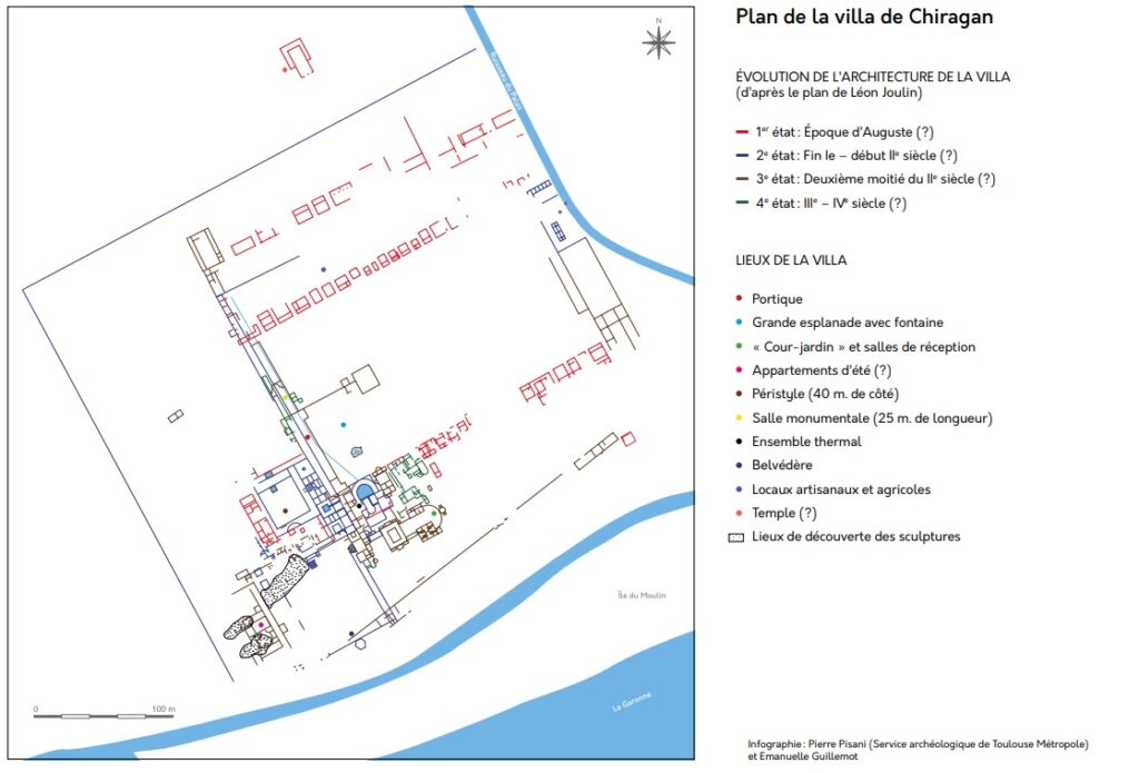 Plan de la villa Chiragan