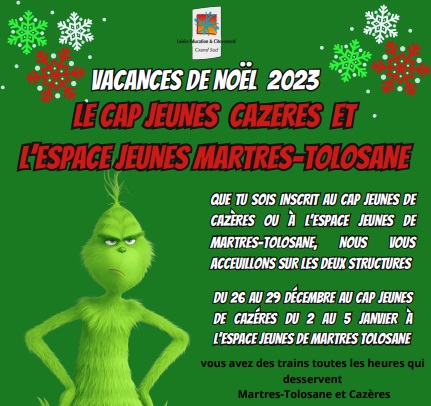 Programme Espace Jeunes – Noël 2023