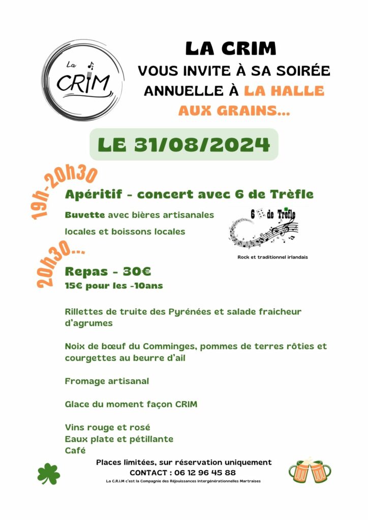 affiche CRIM repas du 31-08-2024