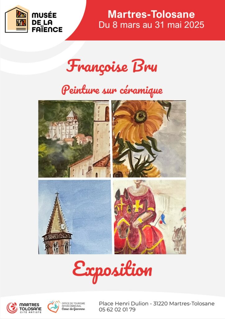 Exposition Françoise Bru – peinture sur céramique