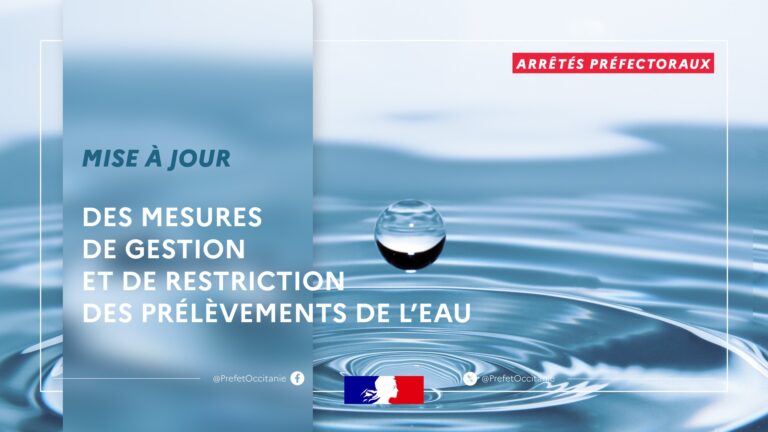 Arrêtés préfectoraux – usage de l’eau