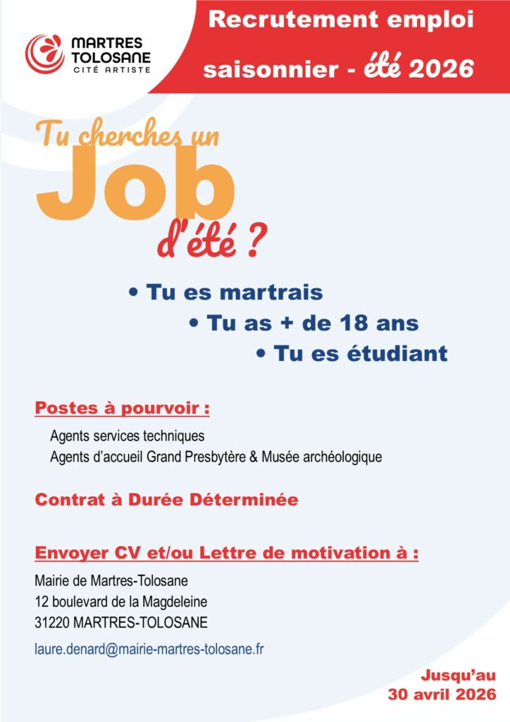 Recrutement saisonniers 2026