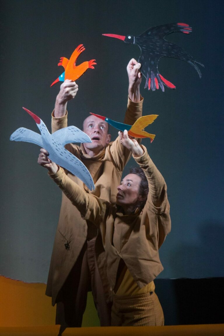 Spectacle Angonia à l’Espace culturel de Martres-Tolosane, marionnettes oiseaux