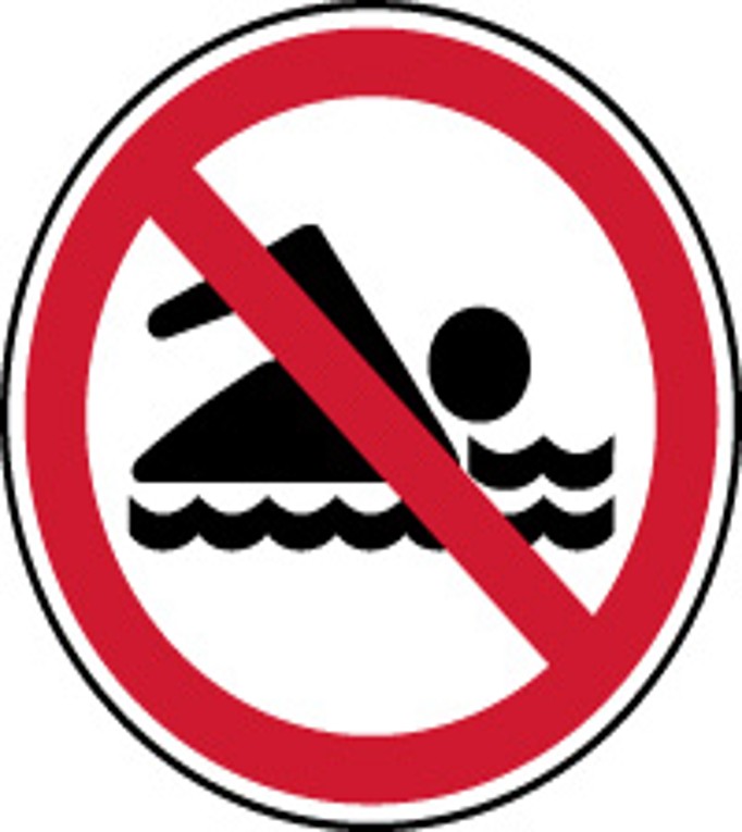 Interdiction de se baigner dans le canal !